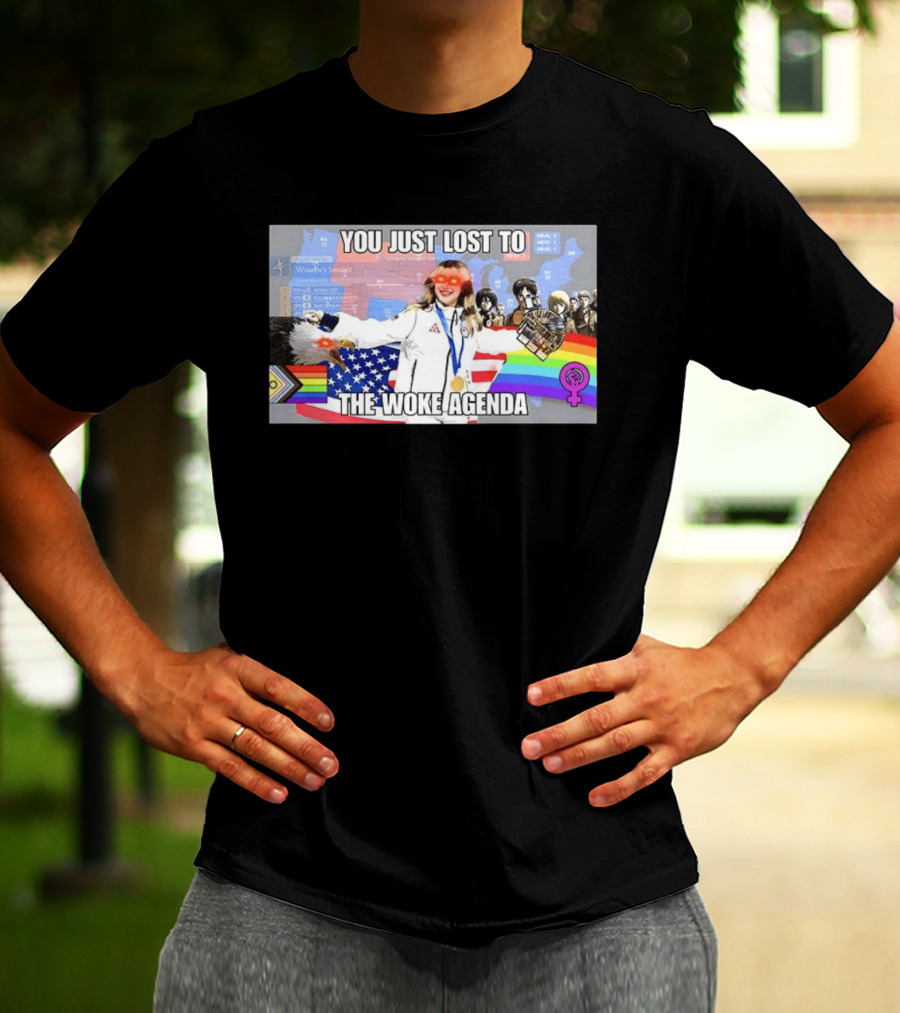 You Just Lost To The Woke Agenda Alysa Liu Rainbow Flag Anime Character Feminist T-Shirt