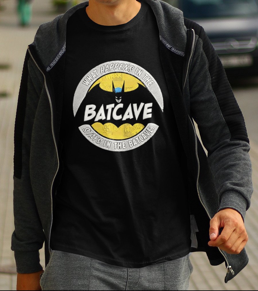 What Happens In The Batcave Stays In The Batcave Batman T-Shirt