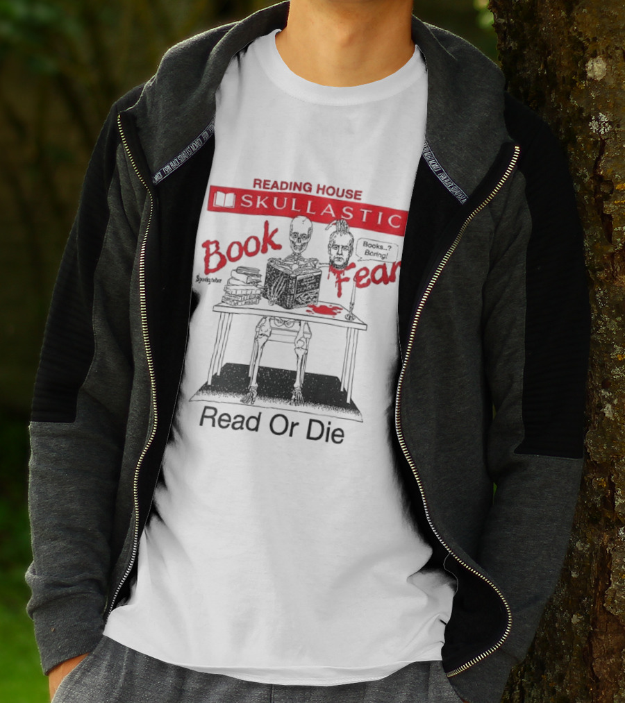 Reading House Skullastic Book Fear Read Or Die T-Shirt