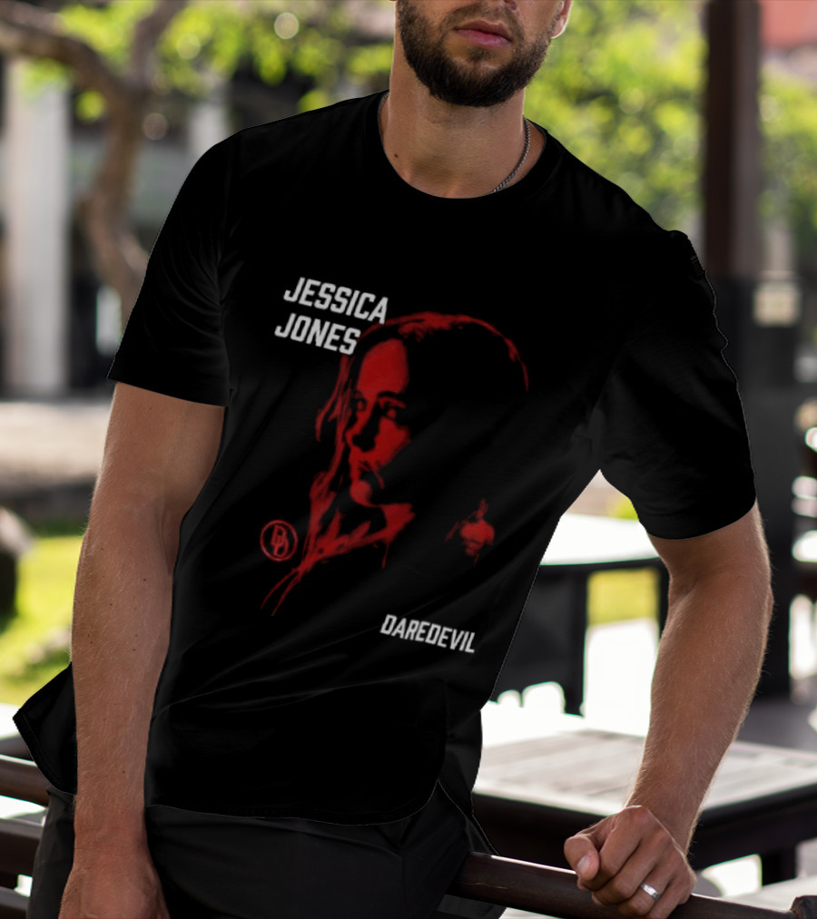 Jessica Jones Daredevil Season 2 Matt Murdock Red Shadow Face T-Shirt
