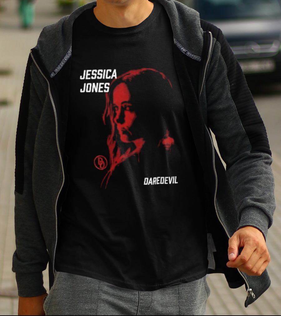 Jessica Jones Daredevil Season 2 Matt Murdock Red Shadow Face T-Shirt