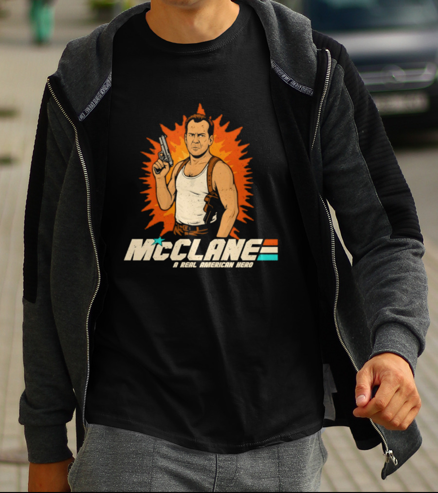 John McClane Die Hard A Real American Hero Explosive T-Shirt