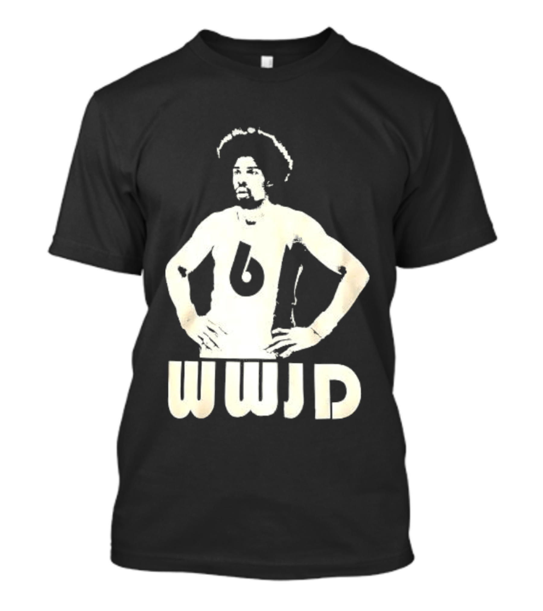 Julius Erving Number 6 WWJD What Would Julius Do T-Shirt