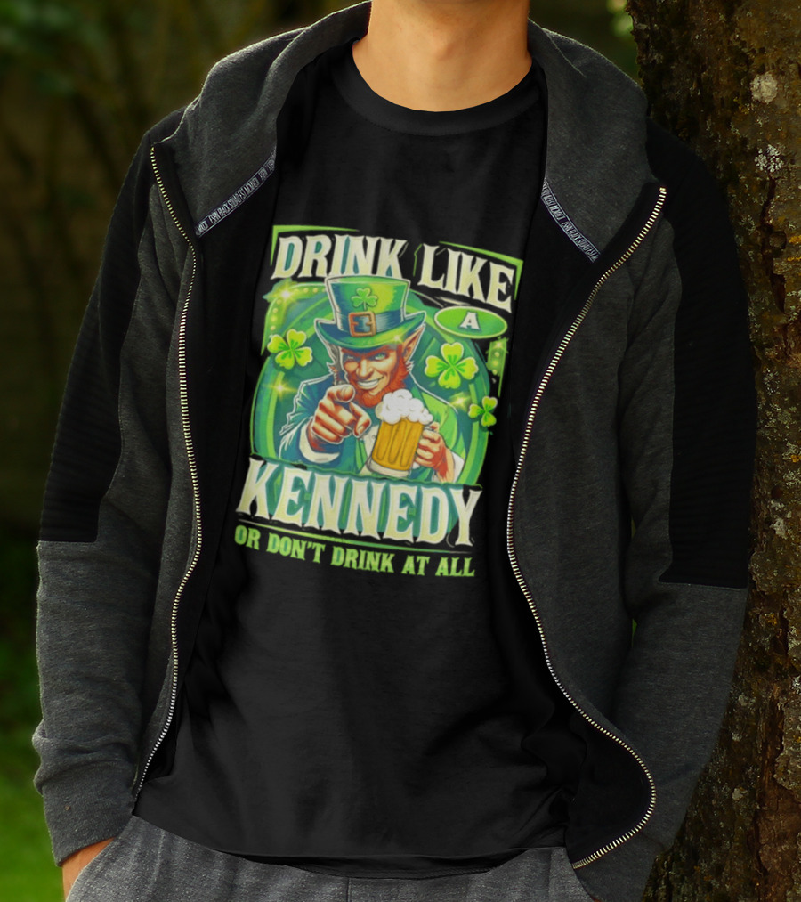 Drink Like A Kennedy Leprechaun St. Patrick's Day T-Shirt
