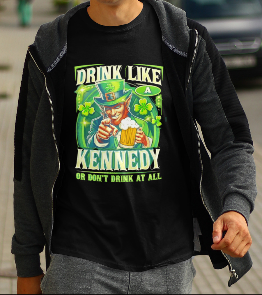 Drink Like A Kennedy Leprechaun St. Patrick's Day T-Shirt