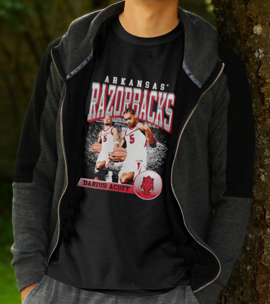 Arkansas Razorbacks Basketball Darius Acuff 5 T-Shirt