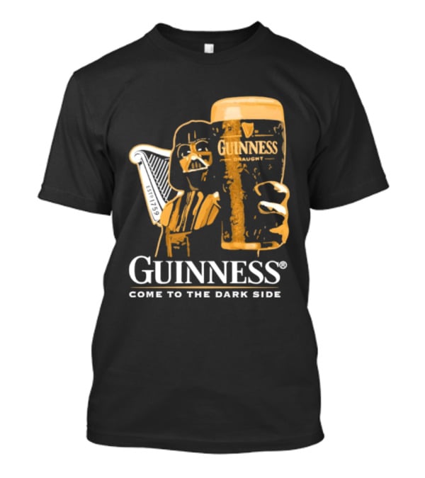 Guinness Darth Vader Come To The Dark Side Star Wars Beer Glass T-Shirt