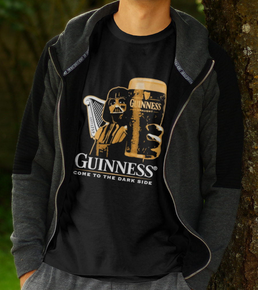 Guinness Darth Vader Come To The Dark Side Star Wars Beer Glass T-Shirt