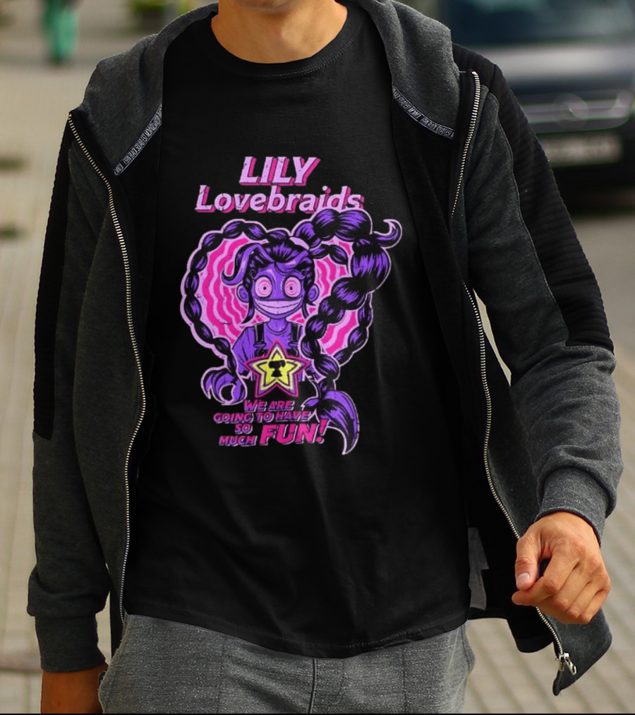 Lily Lovebraids We Are Going To Have So Much Fun Star Pink Braids T-Shirt