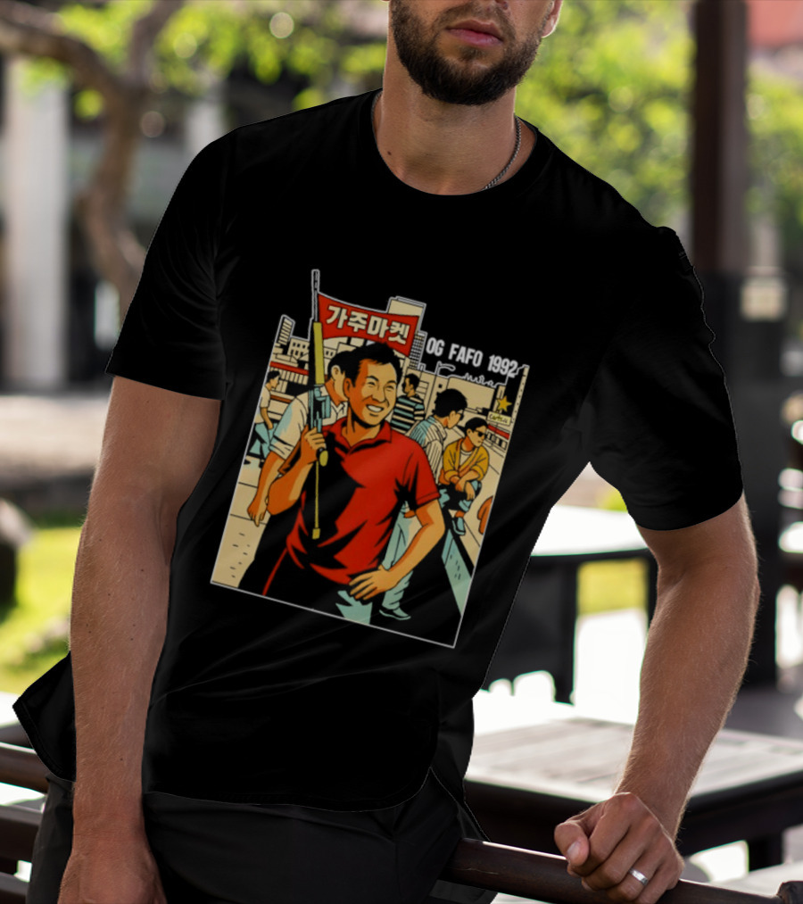 Gaju Market California OG FAFO 1992 Retro Vibe Scene T-Shirt