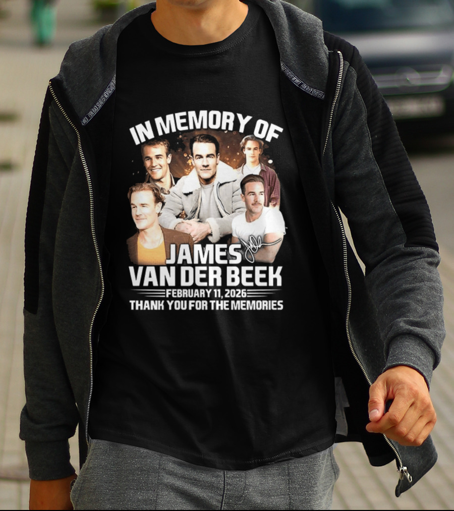 In Memory Of James Van Der Beek 1977 2026 Thank You For The Memories T-Shirt