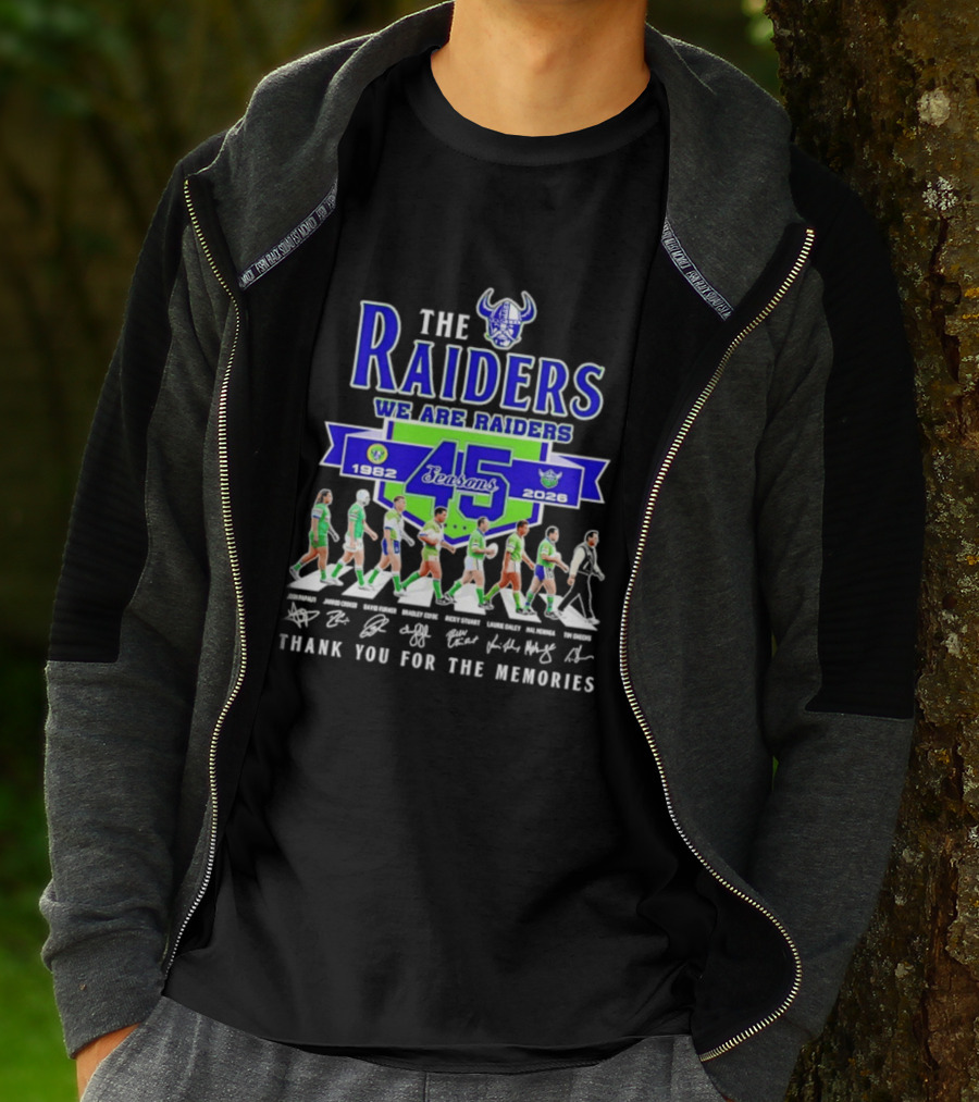 The Raiders We Are Raiders 45 Seasons 1982 2026 Thank You For The Memories T-Shirt