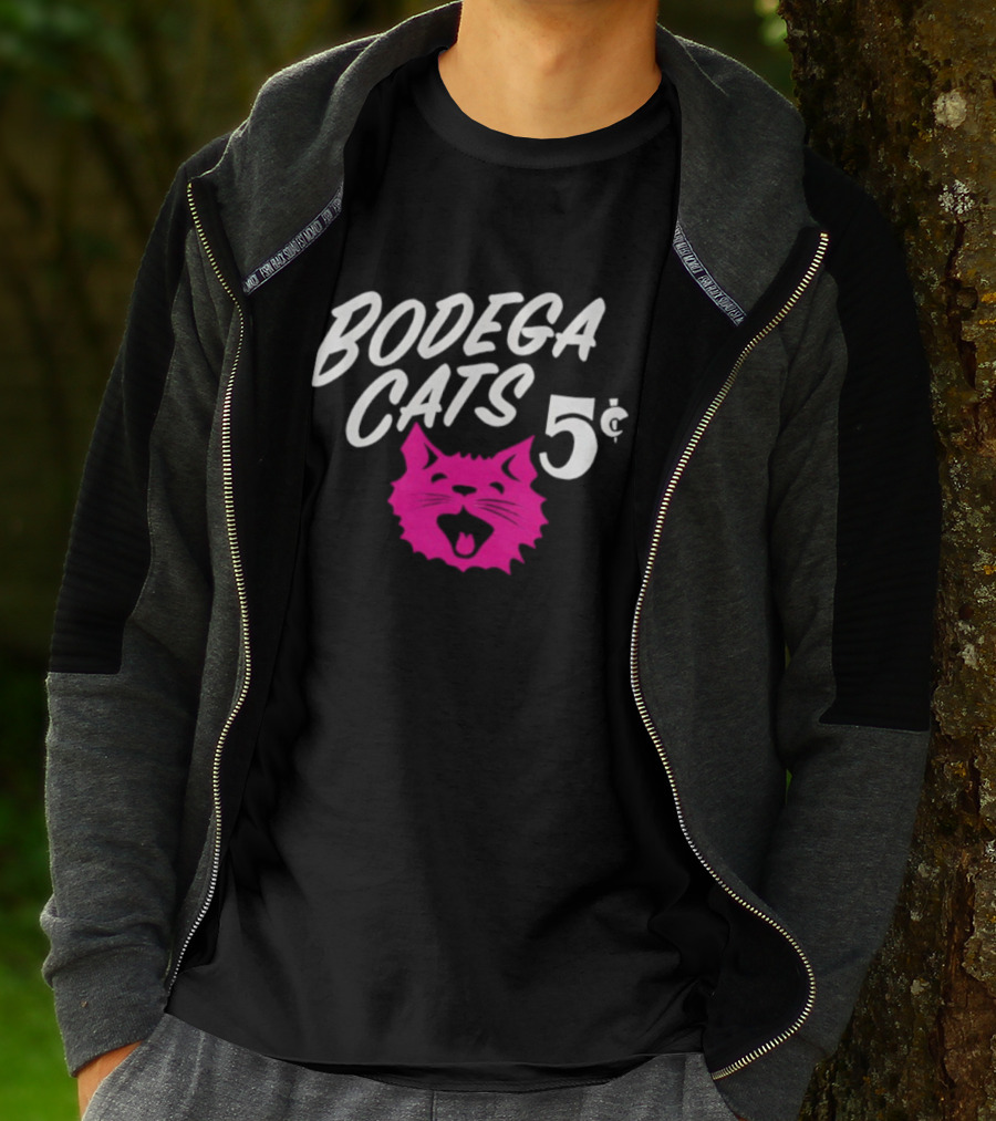 Bodega Cats 5 Cent Pink Cat T-Shirt