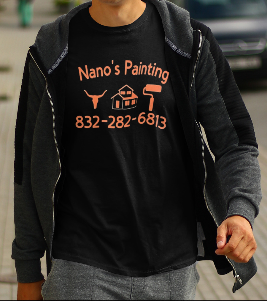 Nano's Painting 832 282 6813 Longhorn House Roller T-Shirt