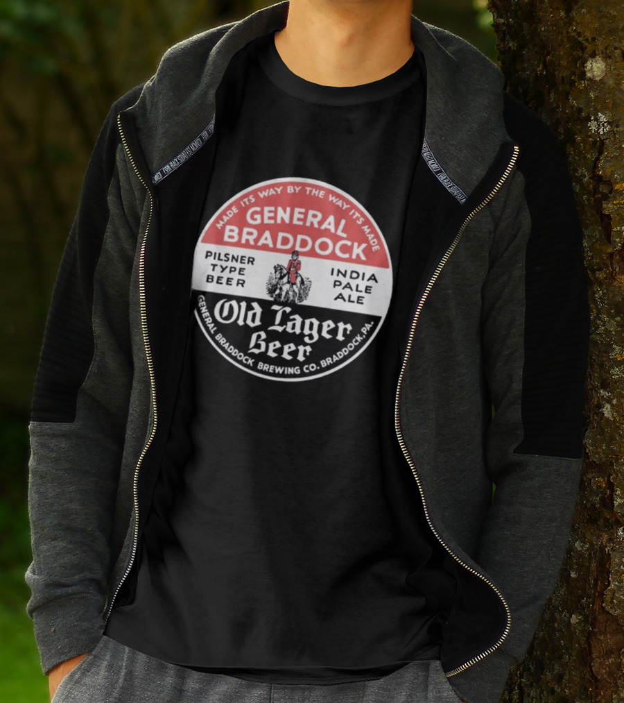 General Braddock Brewing Co Old Lager Beer Pilsner Type India Pale Ale Braddock PA T-Shirt