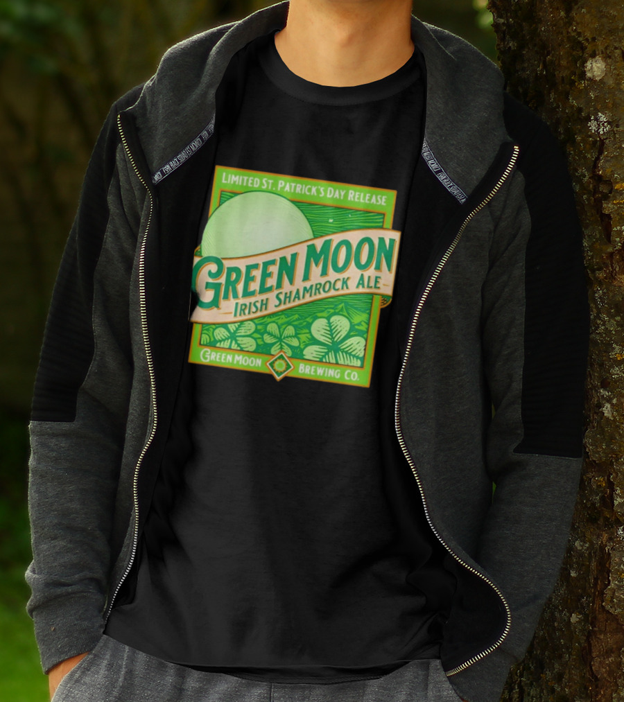 Green Moon Irish Shamrock Ale Limited St. Patrick's Day Release Green Moon Brewing Co T-Shirt