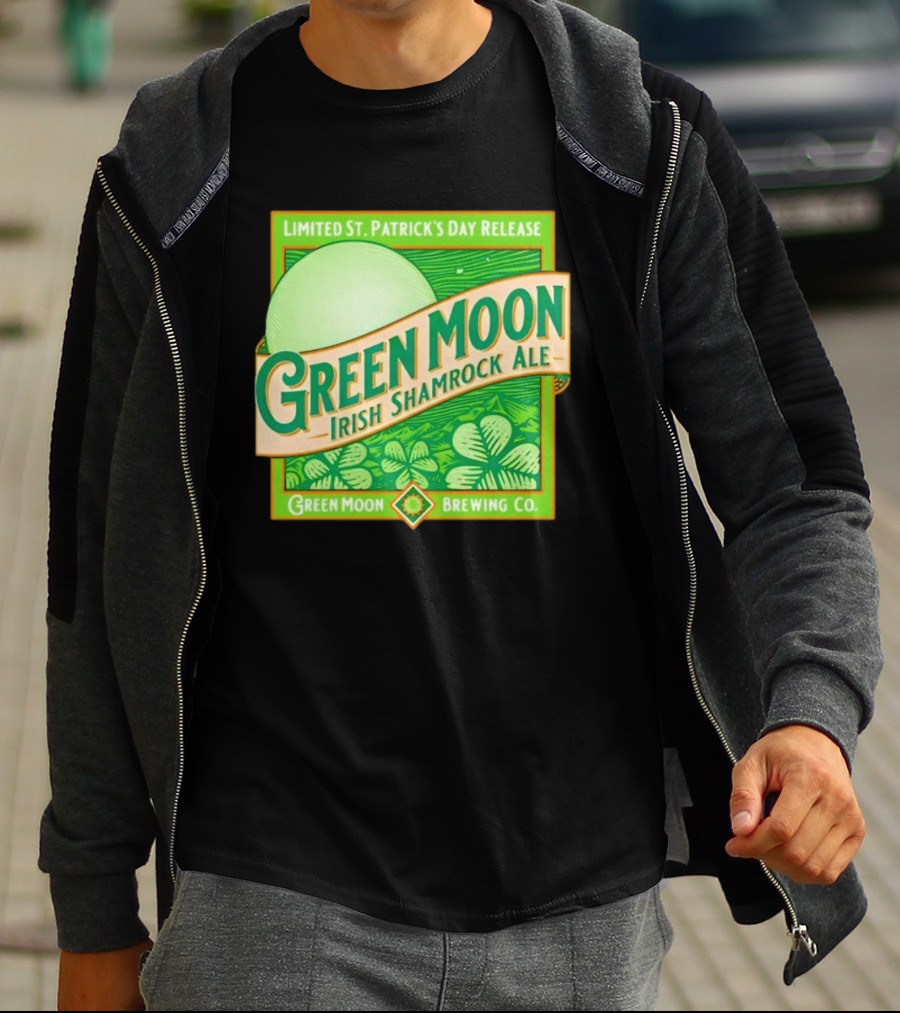 Green Moon Irish Shamrock Ale Limited St. Patrick's Day Release Green Moon Brewing Co T-Shirt
