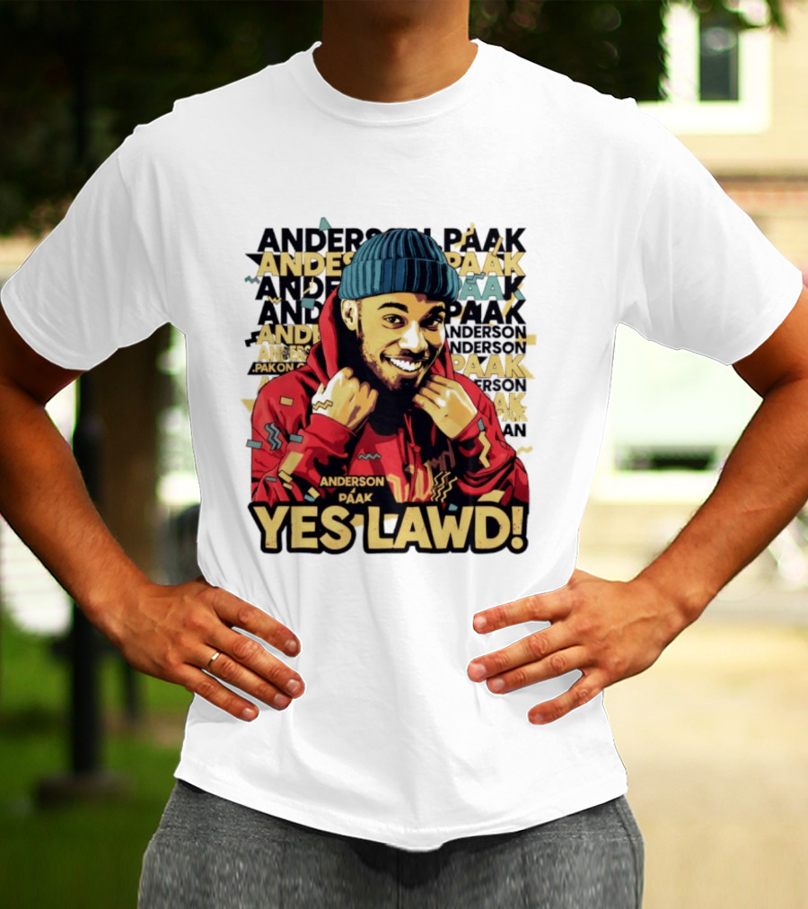 Anderson Paak Yes Lawd Blue Hat Red T-Shirt