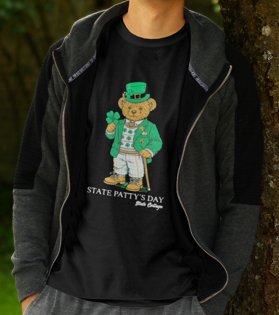 State Patty's Day State College Irish Bear Holiday T-Shirt