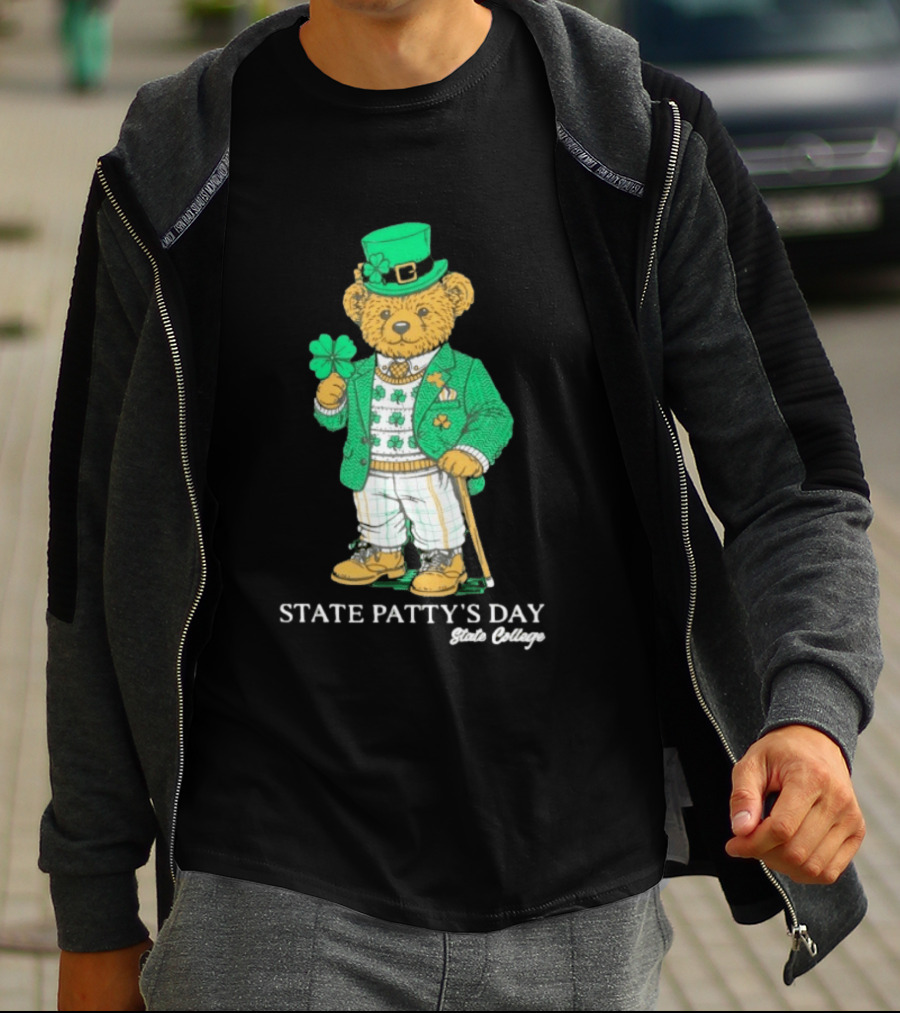 State Patty's Day State College Irish Bear Holiday T-Shirt