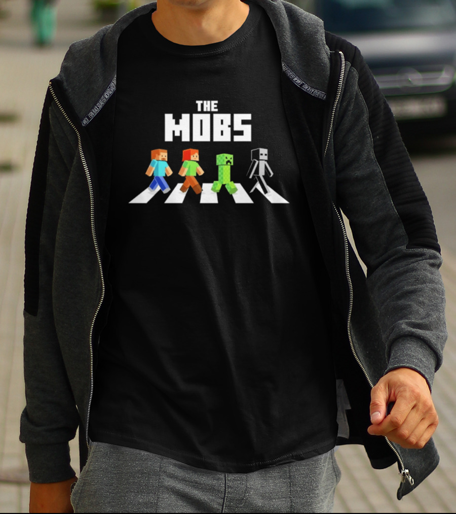 The Mobs Abbey Road Minecraft Characters T-Shirt