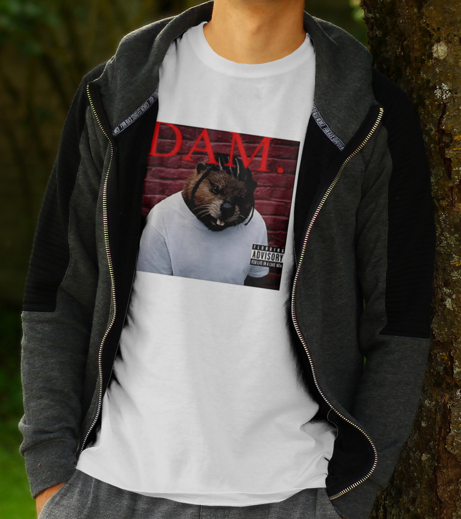 DAM Beavrick Logmar Flooding You Live In A Lake New T-Shirt