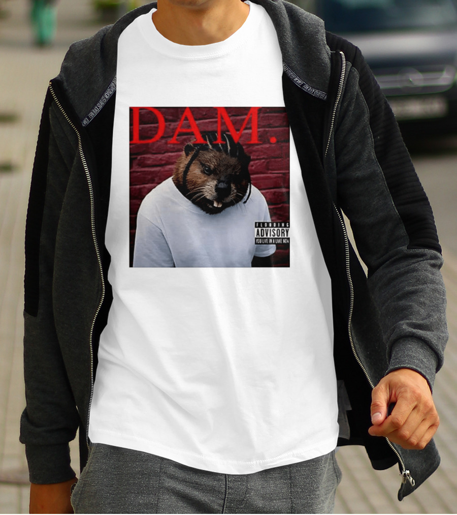 DAM Beavrick Logmar Flooding You Live In A Lake New T-Shirt