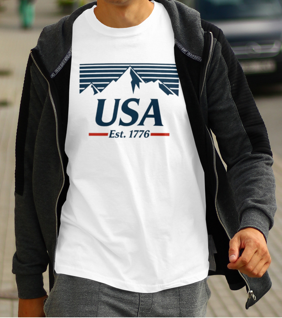 USA Mountains Est. 1776 250 Years Of Freedom T-Shirt