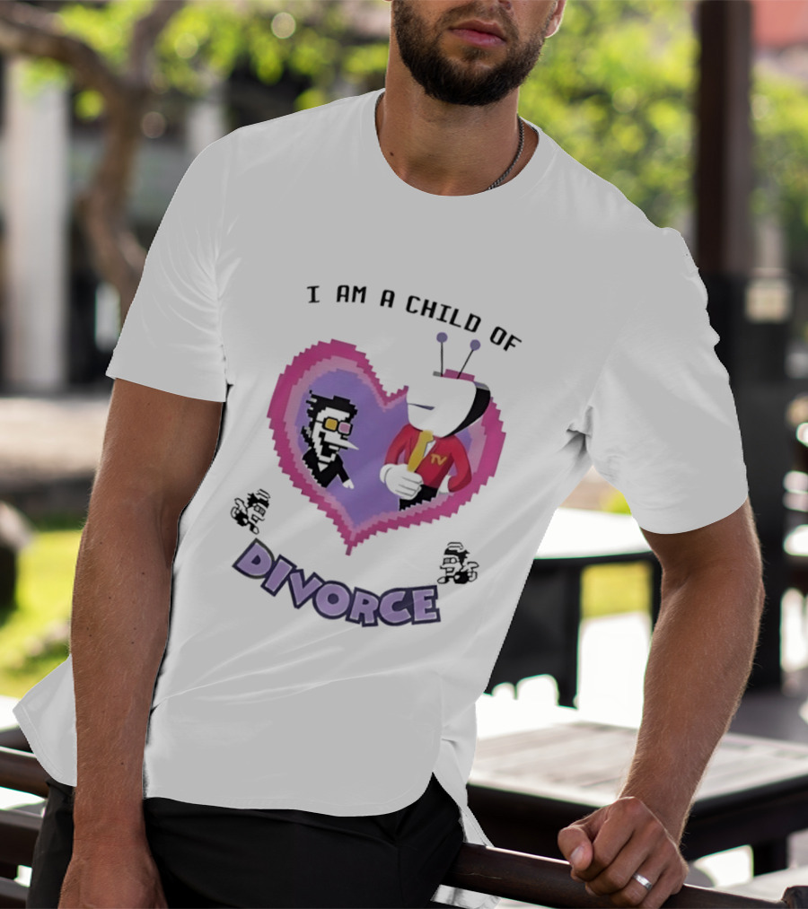 I Am A Child Of Divorce Heart Pixel Art TV Characters T-Shirt