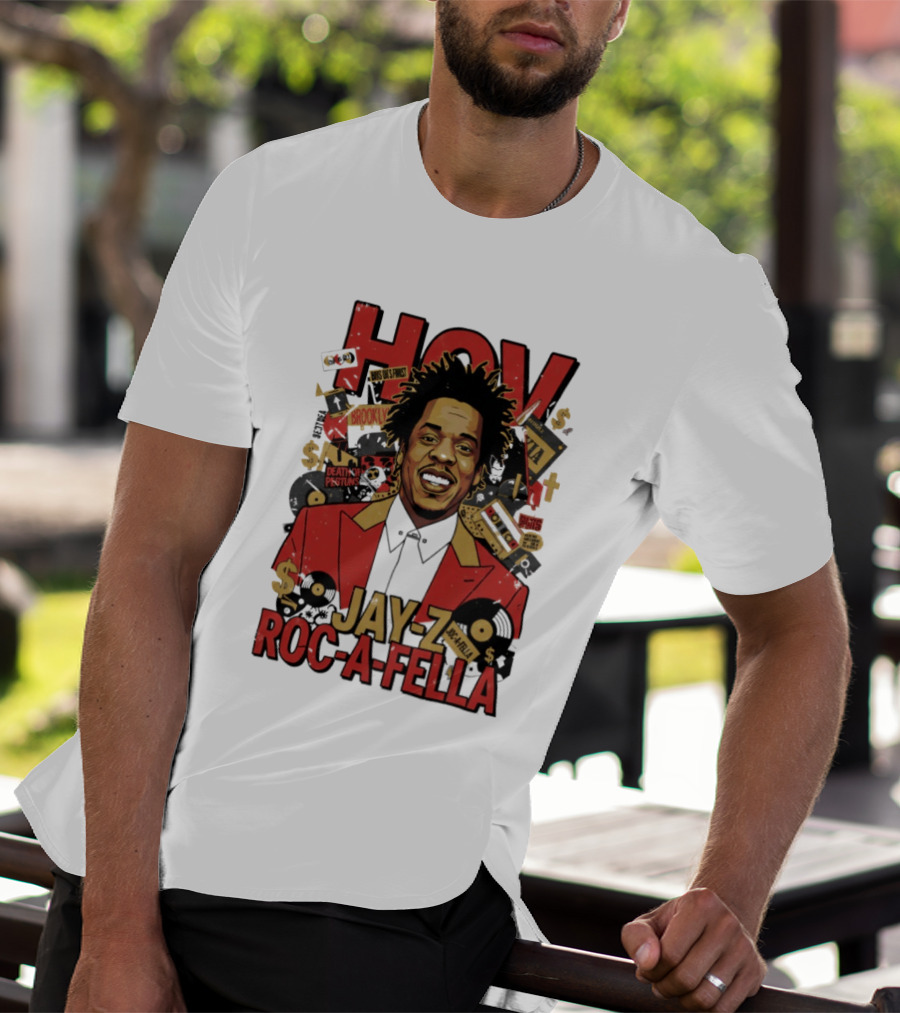 Jay Z Roc A Fella HOV Brooklyn Music Collage T-Shirt