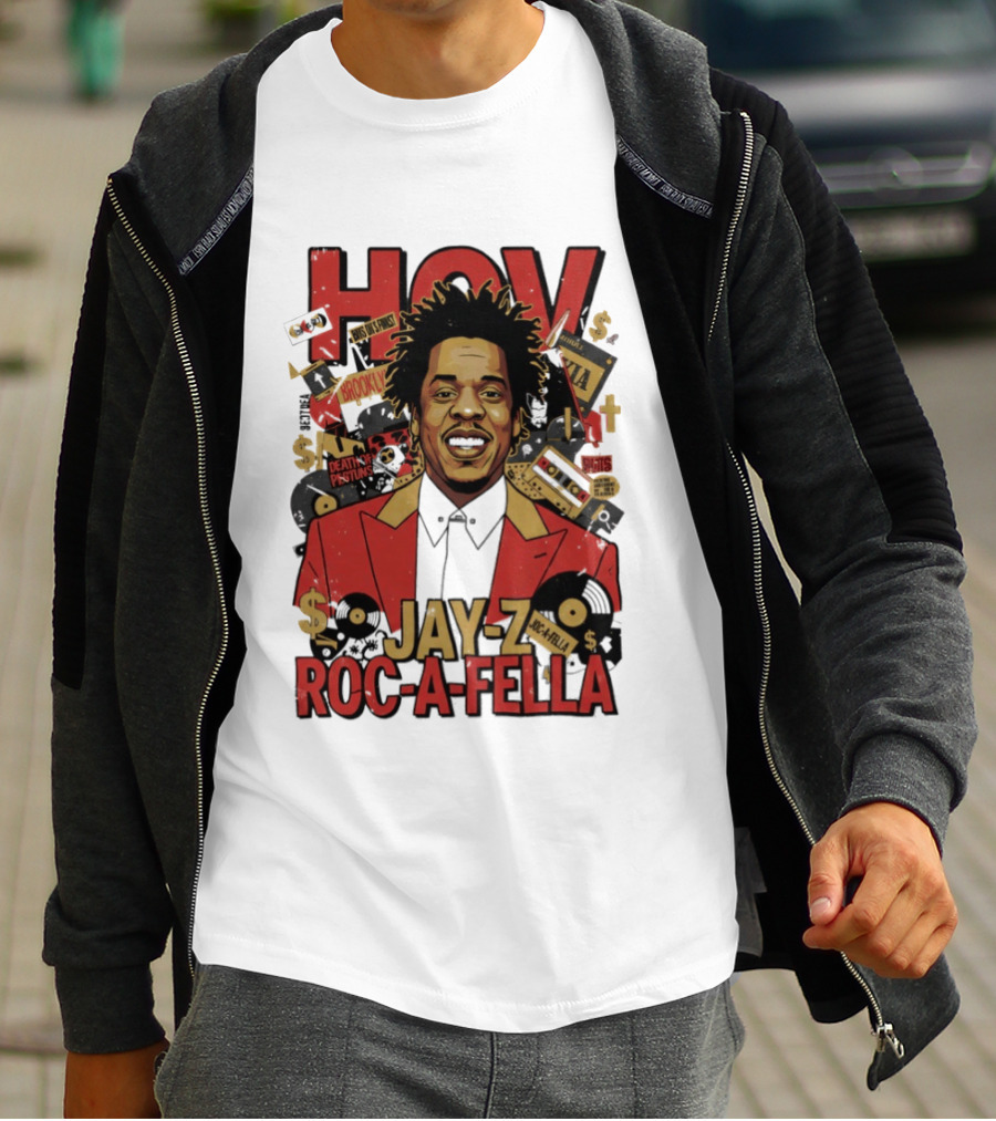 Jay Z Roc A Fella HOV Brooklyn Music Collage T-Shirt