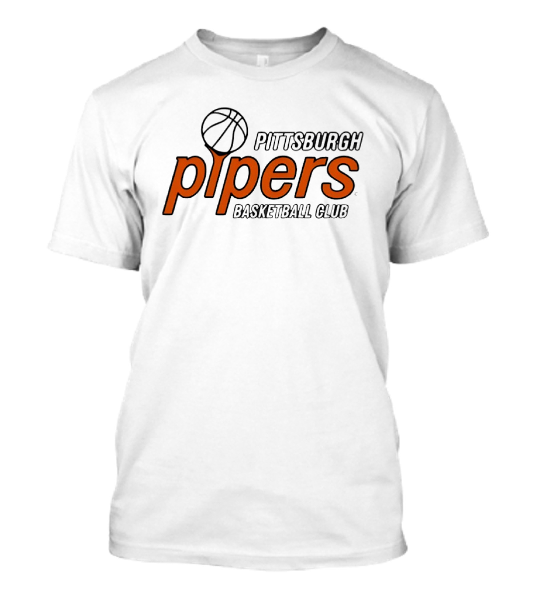 Pittsburgh Pipers Basketball Club Retro Team Branding T-Shirt