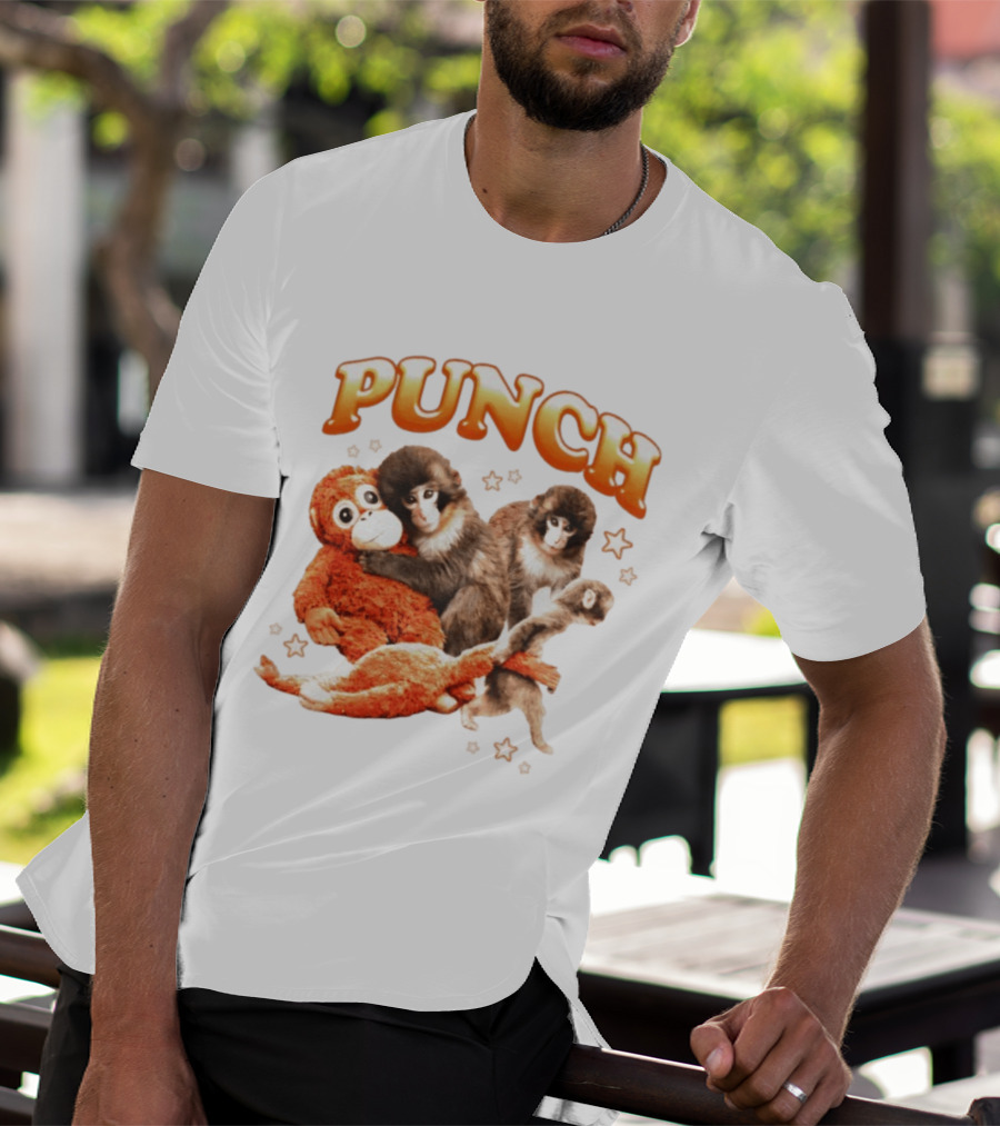 Punch Monkey Trio Surrounded By Stars T-Shirt