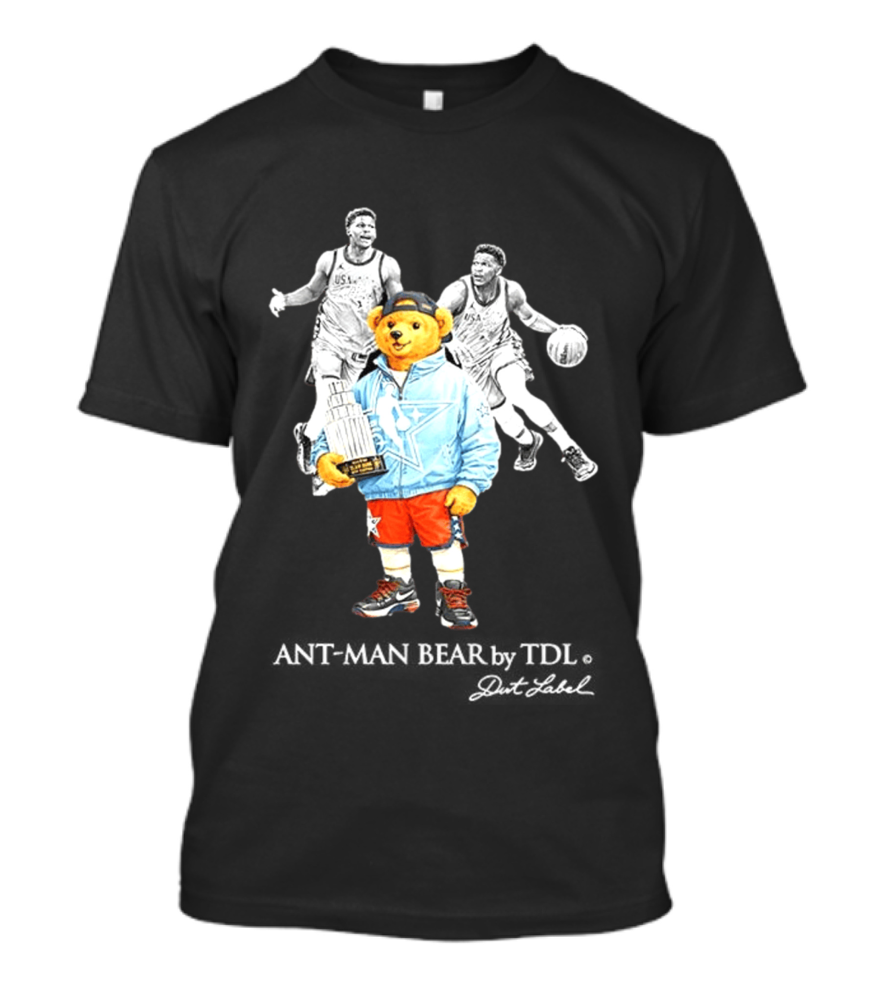 Anthony Edwards Minnesota Timberwolves Bear Trophy USA Basketball T-Shirt