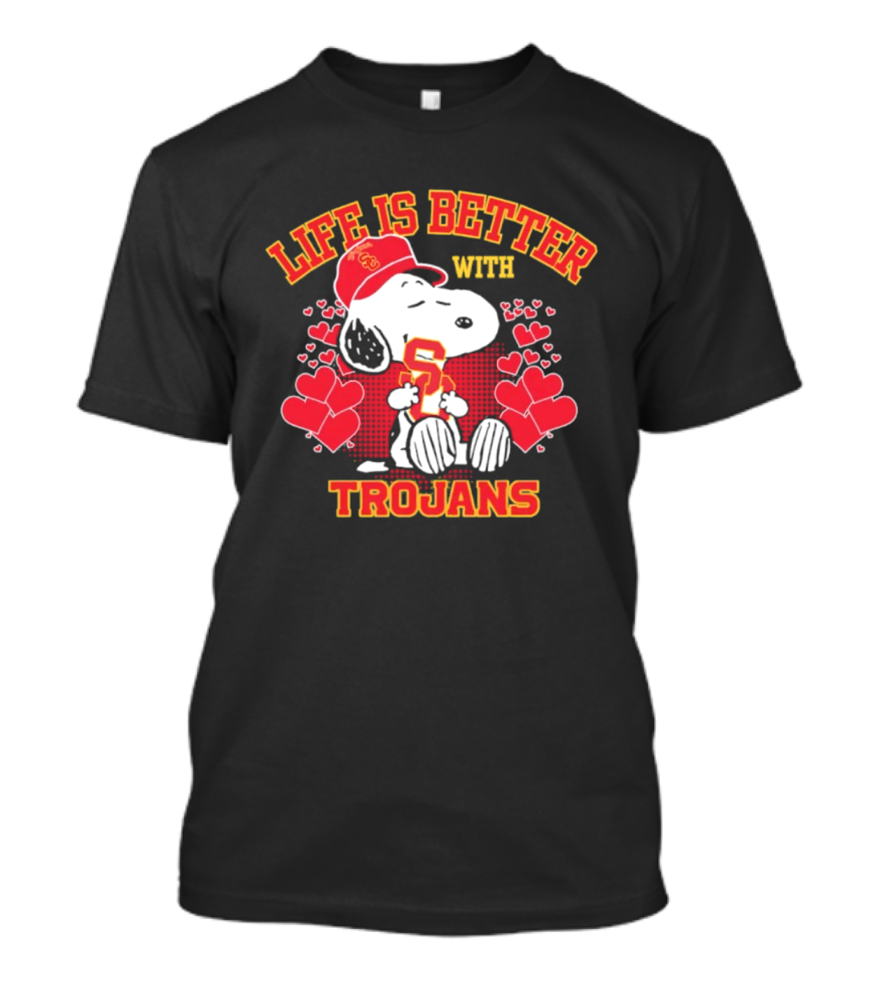 USC Trojans Snoopy Love Life Is Better With Trojans T-Shirt