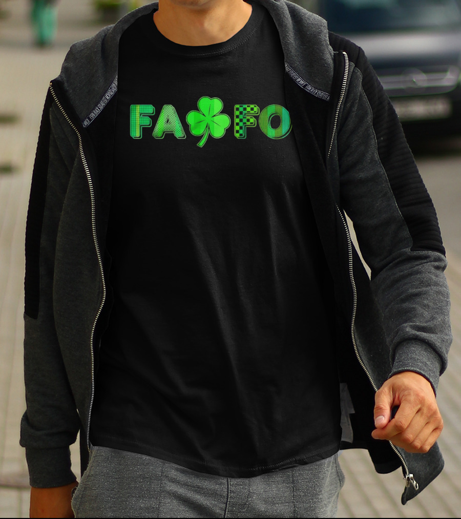 FAFO Clover St Paddy St Patrick's Day Checkered Green T-Shirt