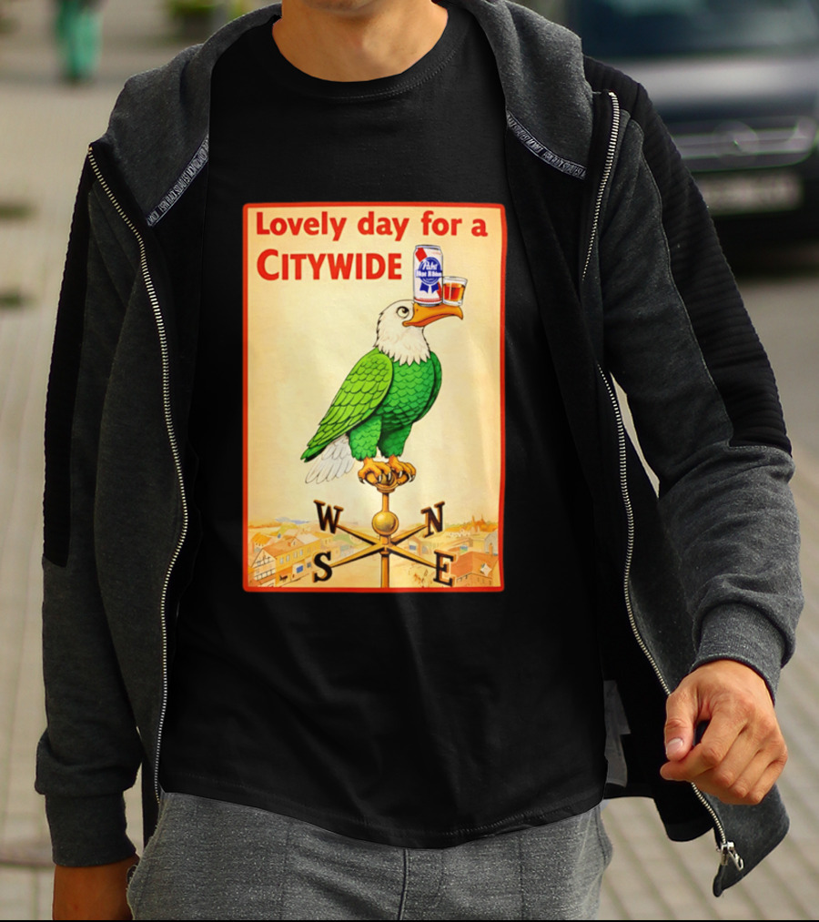 Lovely Day For A Citywide Pabst Blue Ribbon Beer Eagle T-Shirt