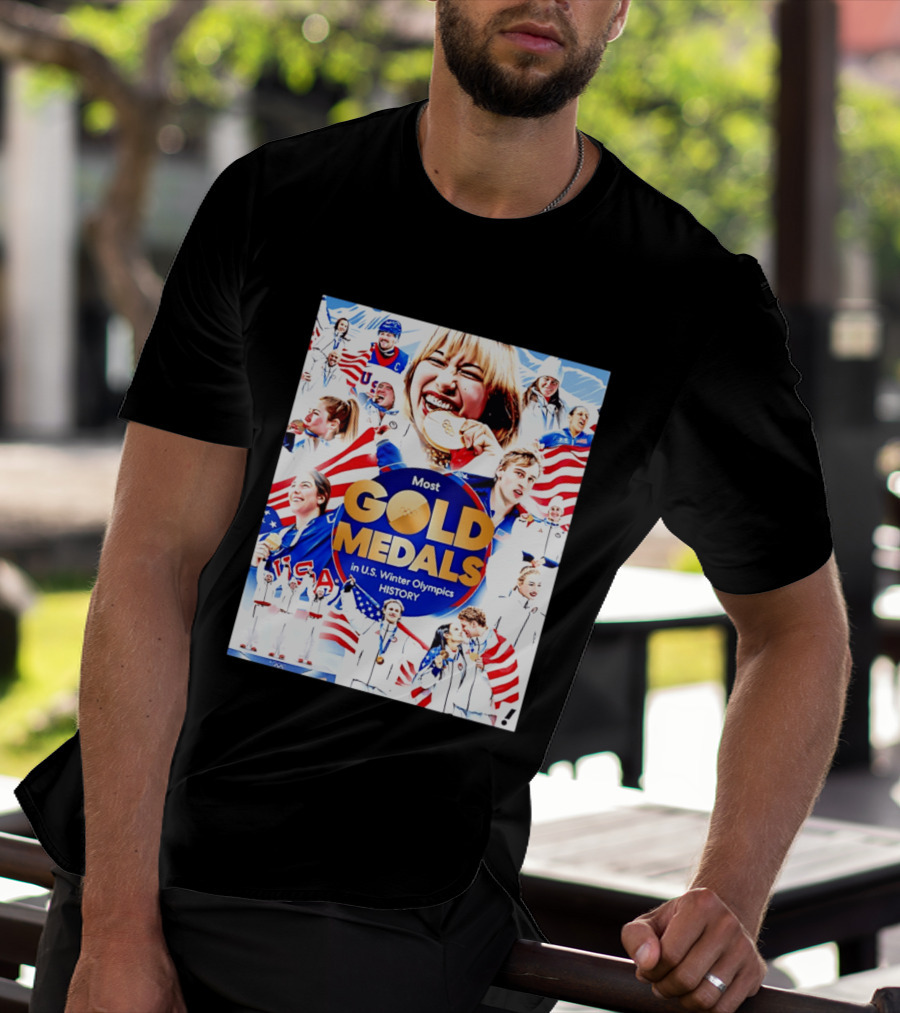 Most Gold Medals In U.S. Winter Olympics History 2026 T-Shirt
