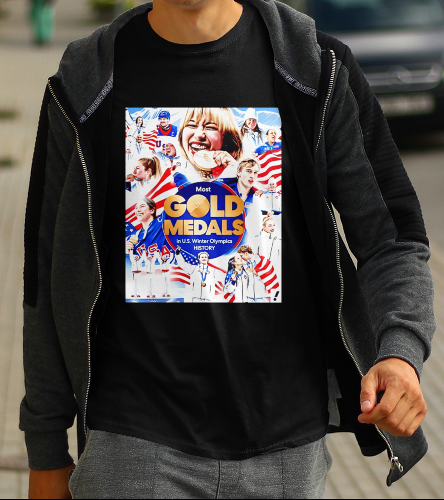 Most Gold Medals In U.S. Winter Olympics History 2026 T-Shirt