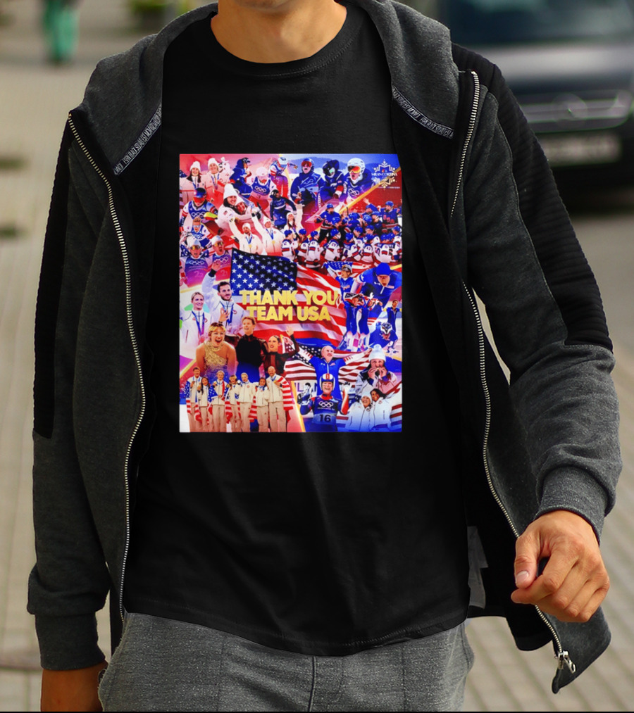 Thank You Team USA Gold Medals U.S Winter Olympics History 2026 T-Shirt