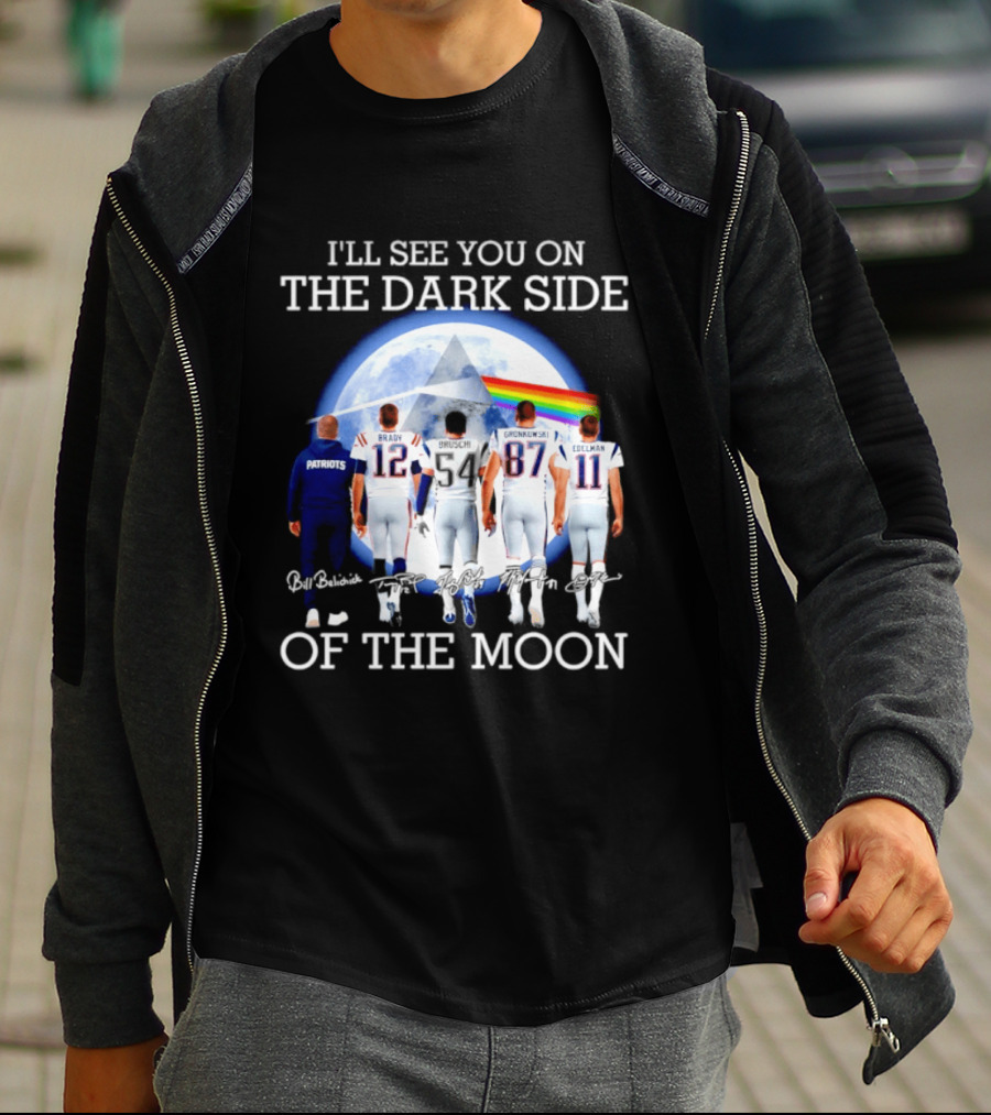 Patriots Brady Gronkowski Edelman Dark Side Of The Moon T-Shirt