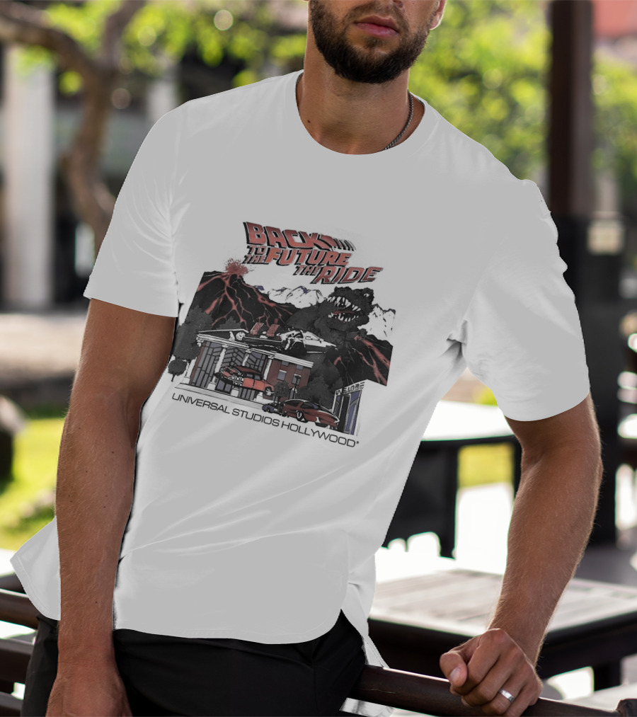 Back To The Future The Ride Lightning Universal Studios Hollywood Vintage Attraction T-Shirt