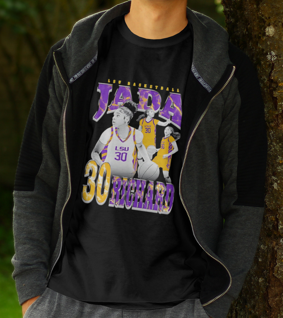 LSU Basketball Jada Richard 30 LSU Tigers Retro 90s T-Shirt