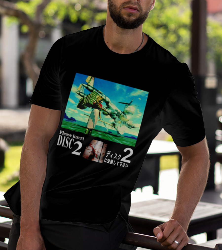 Please Insert Disc 2 Retro Anime Video Game Aesthetic T-Shirt