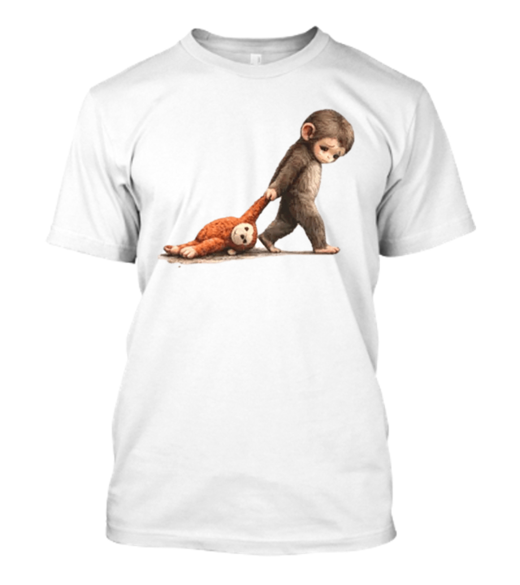 Monkey Baby Dragging Toy Monkey T-Shirt