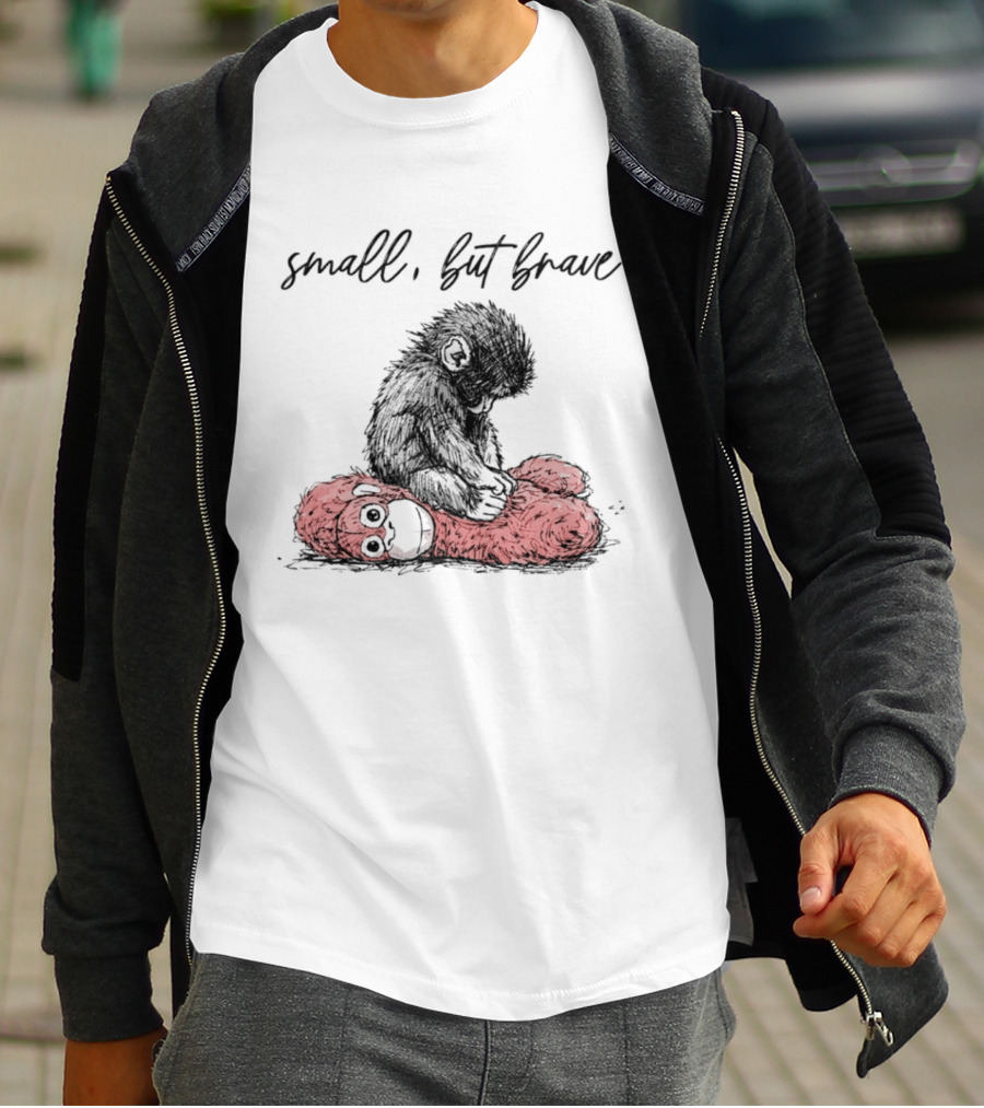 Small But Brave Punch Baby Monkey Overpowers Red Creature T-Shirt