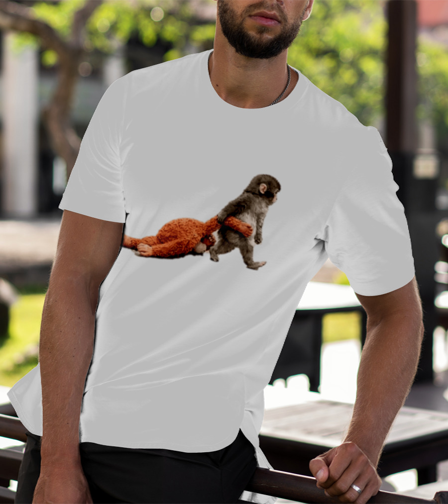Punch The Monkey Baby Monkey Dragging Toy T-Shirt