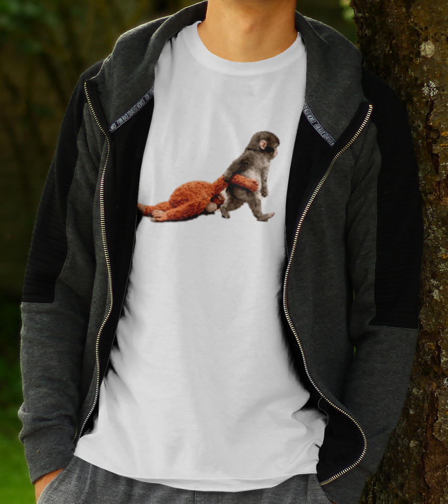 Punch The Monkey Baby Monkey Dragging Toy T-Shirt