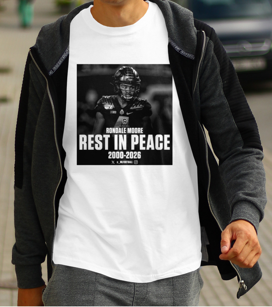Rondale Moore RIP 2000 2026 Football Tribute Purdue Spieler T-Shirt