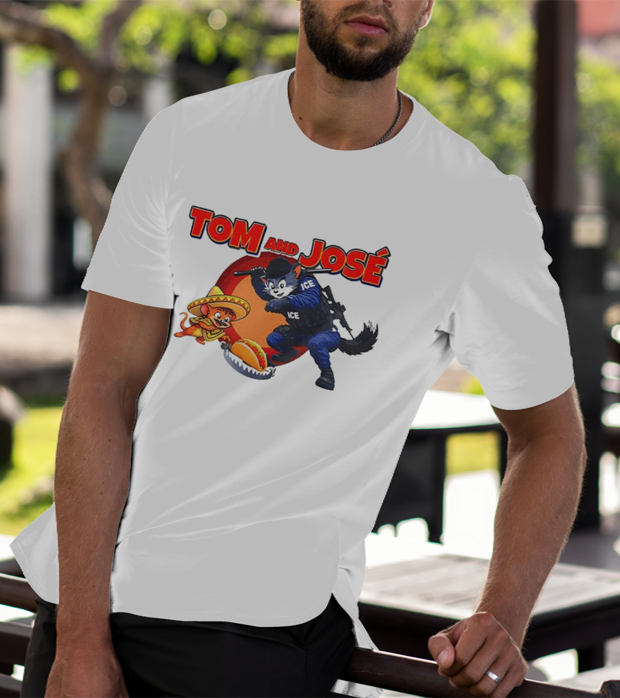 Tom And José ICE Chase Fiesta Hat Taco Moon T-Shirt